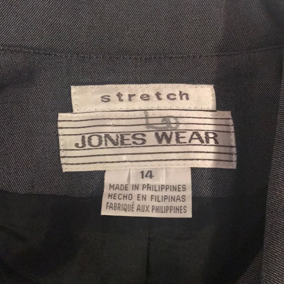Jones Wear Size 14 stretch zipper it gray jacket - Picture 4 of 9